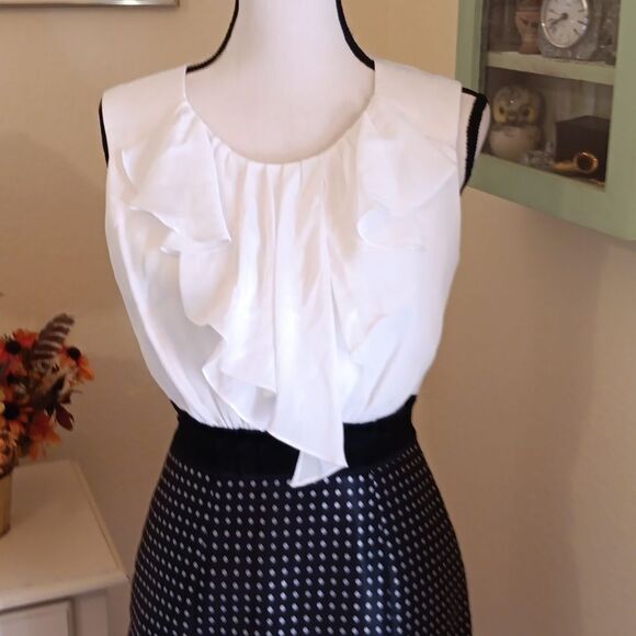 Max and Cleo Polka Dot Two- Piece Look Dress - Picture 2 of 10